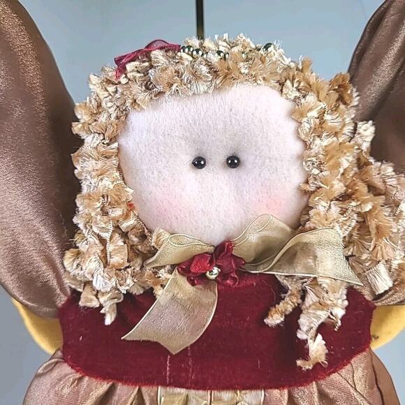 Adorable Primitive Christmas Angel Door Hanging Wall Decor Country Whimsical - Picture 2 of 8